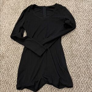 SHEIN Black Long Sleeve Romper